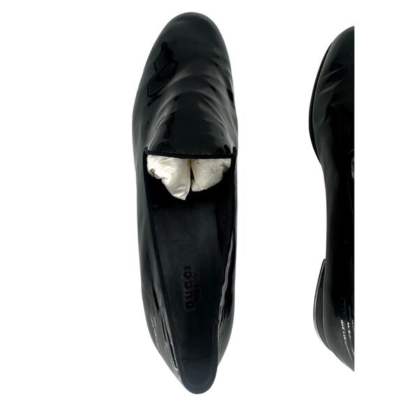Gucci Glossy Black Vernice Crystal Leather Slip-On Loafers Men\'s Size EU41 US7.5 main image 13